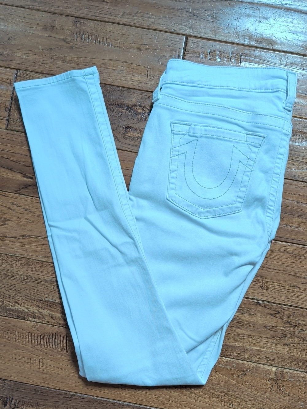 True Religion Stella Stretch Low Rise Skinny Jeans DAMAGED